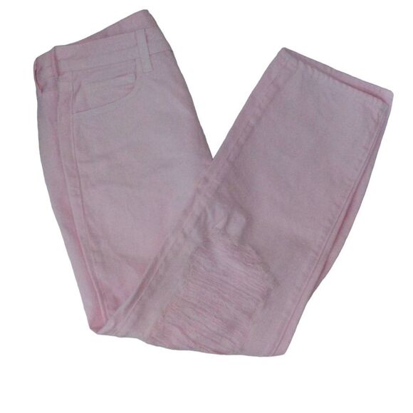 NWT Size 25 Light Pink Distressed Cropped Enya Jeans - L'agence